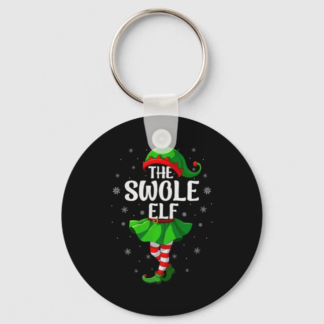 Porte-clés Swole Elf Christmas Girls Women Elf Squad Xmas Fam (Recto)