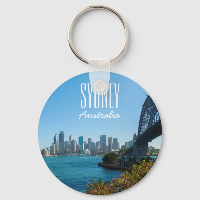 Porte-clés Sydney Harbour Bridge & Skyline Australie (Recto)