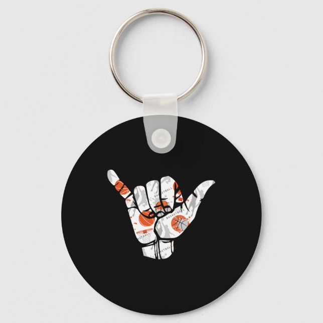 Porte-clés SYMBOLE À LA MAIN DE Basket (Recto)