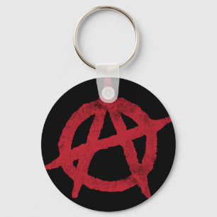 Porte-clés symbole anarchique 'cercle a'