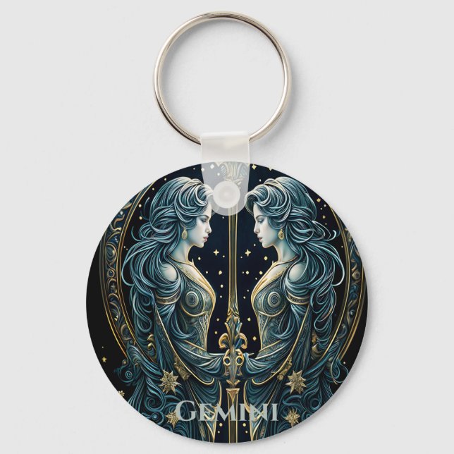 Porte-clés Symbole astrologique de Gemini (Recto)