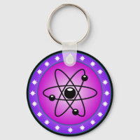 Symbole Atom sur un arrière - plan rose