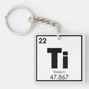 Porte-clés Symbole chimique de l'élément de titane formule ch