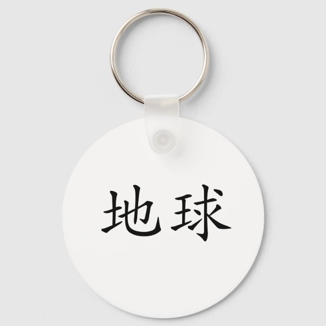 Porte-clés Symbole chinois pour la terre (Recto)
