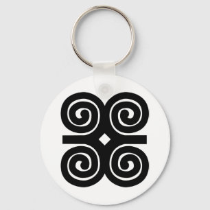 Porte-clés Symbole d'Adinkra d'humilité de la force   de