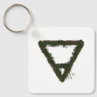 Porte-clés Symbole d'alchimie des éléments de la Terre rocheu