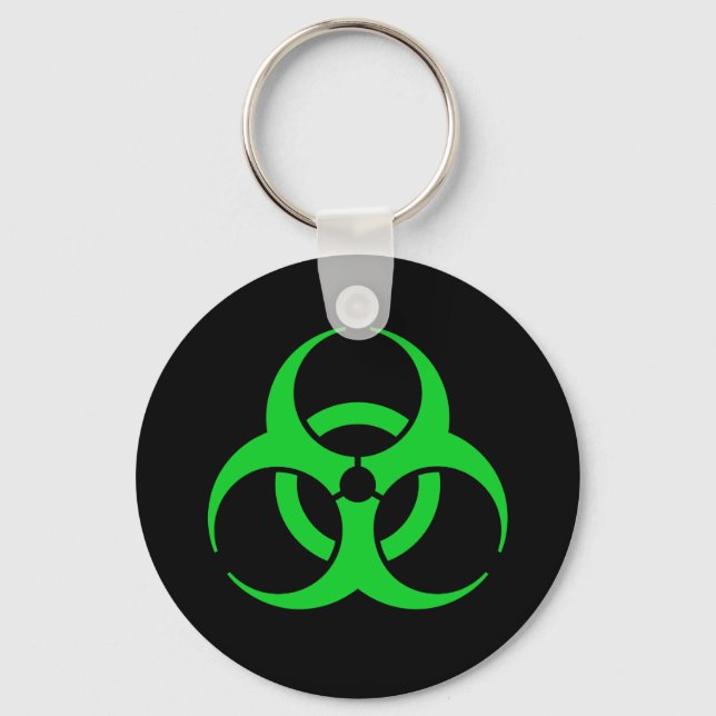 Porte-clés Symbole de biodanger vert (Recto)