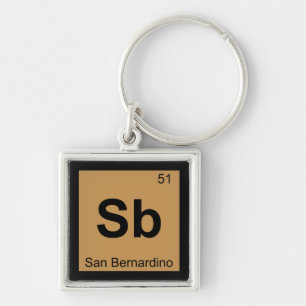 Porte-clés Symbole de chimie Sb - San Bernardino California