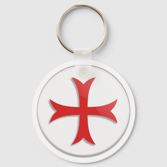 Porte-clés Symbole de croix Templier du Chevalier (Recto)