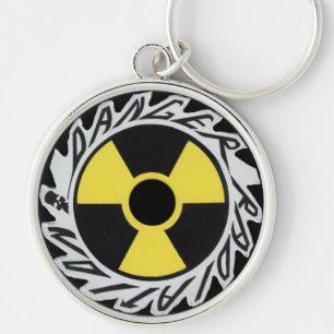 Porte-clés Symbole de danger de radiation