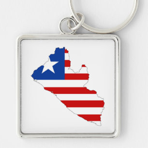 Porte-clés symbole de forme de carte de drapeau de pays du