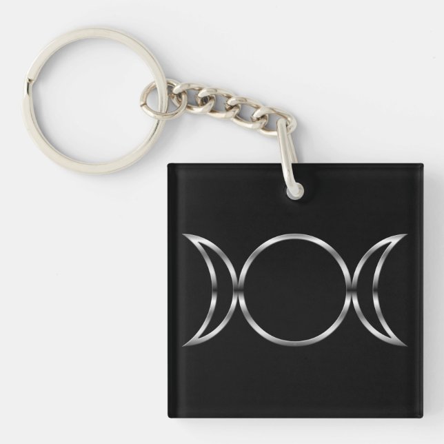 Porte-clés Symbole de la déesse triple de Falln Pagan (Devant)