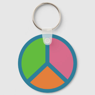 Porte-clés SYMBOLE DE LA PAIX Coloré porte - clé