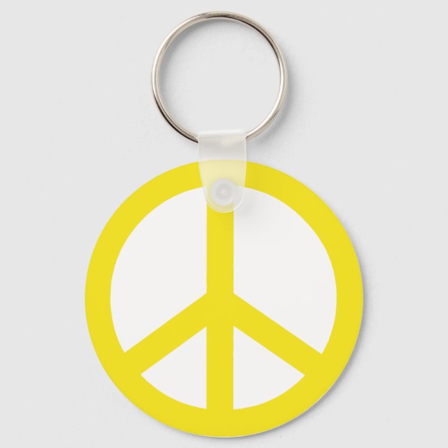 PORTE-CLÉS SYMBOLE DE LA PAIX JAUNE (Recto)
