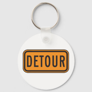 Porte-clés Symbole de la route Detour