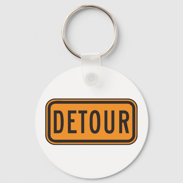 Porte-clés Symbole de la route Detour (Recto)