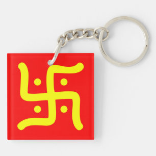 Porte-clés symbole de la swastika hindoue traditionnelle indi