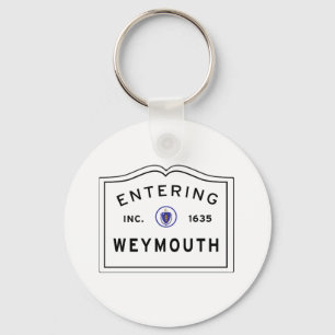 Porte-clés Symbole de la ville de Weymouth Massachusetts entr