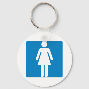 Porte-clés Symbole de l'autoroute des toilettes pour femmes