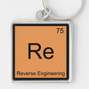 Porte-clés Symbole de l'élément de chimie d'ingénierie inv
