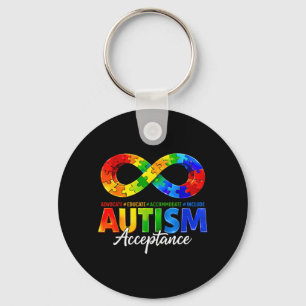 Porte-clés Symbole de l'infini de sensibilisation et d'accept