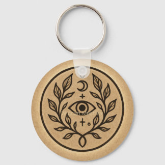Porte-clés Symbole de Lune de l'Oeil Protecteur Mystique