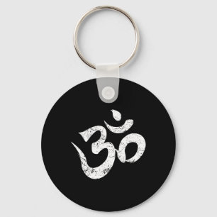 Porte-clés Symbole de méditation Ohm Aum spirituel indien bou