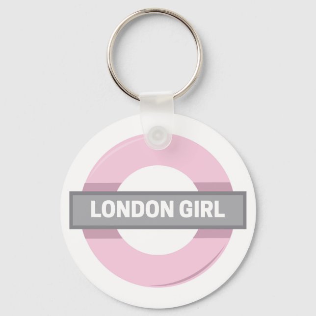 Porte-clés SYMBOLE DE MÉTRO DE LA FEMME DE Londres (Recto)