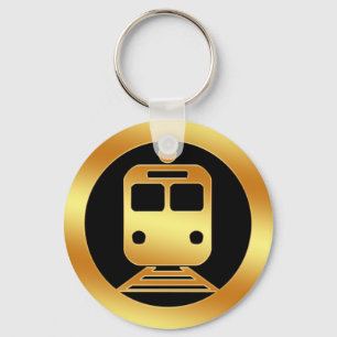 Porte-clés Symbole de métro d'or