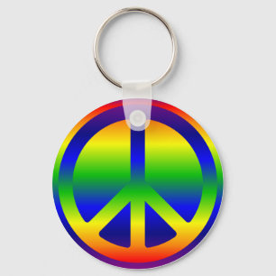 Porte-clés Symbole de Paix à Dégradé de Arc-en-cie