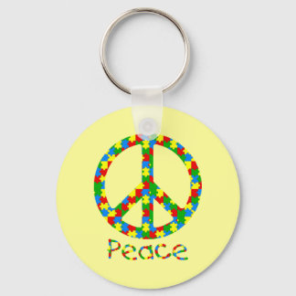 Porte-clés Symbole de paix de l'autisme