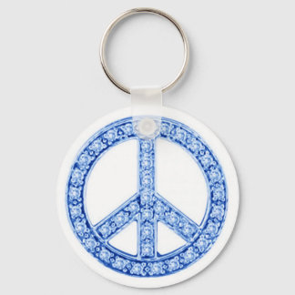 Porte-clés Symbole de paix des Bijoux Bleus