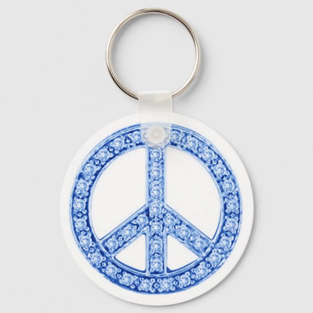 Porte-clés Symbole de paix des Bijoux Bleus (Recto)