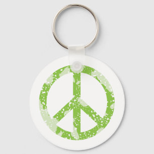 Porte-clés Symbole de paix (vert)