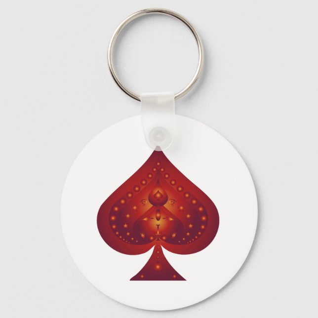 Porte-clés Symbole de pique : oeuvre vectorielle (Recto)