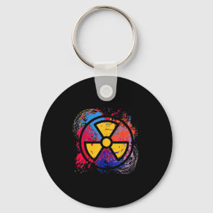 Porte-clés Symbole de rayonnement de médecine nucléaire Radio