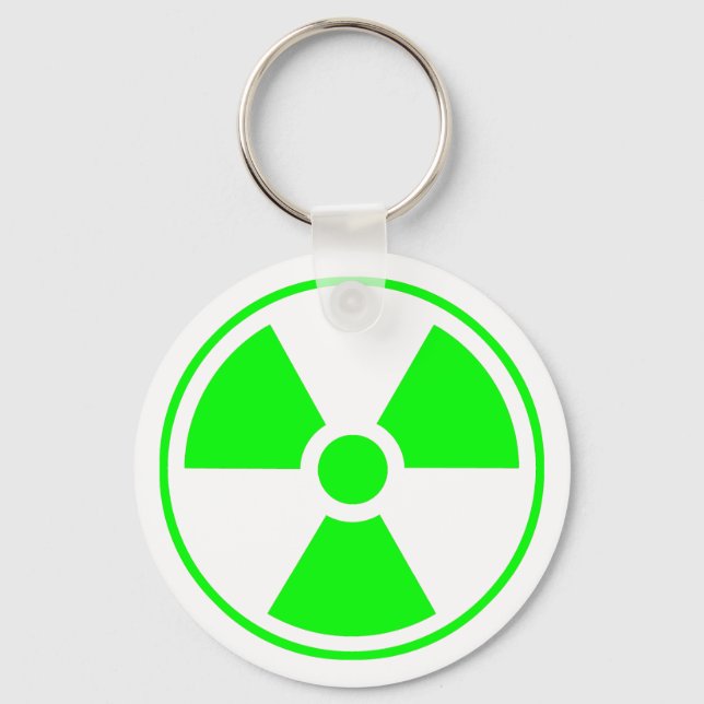 Porte-clés Symbole de rayonnement radioactif nucléaire en ver (Recto)