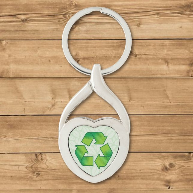 Porte-clés Symbole de recyclage (Créateur téléchargé)
