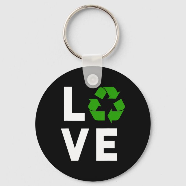 Porte-clés Symbole de recyclage amusant Planète De l'environn (Recto)
