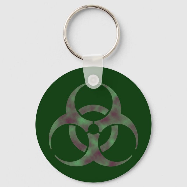 Porte-clés Symbole de risque biologique zombie (Recto)