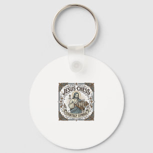 Porte-clés Symbole de stratégie d'échecs de Jésus Stratégie d