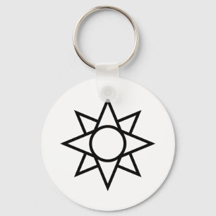 Porte-clés Symbole d'étoile d'Ishtar simplifié