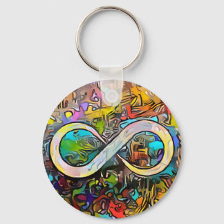 Porte-clés Symbole d'infini | Sensibilisation sur l'autisme N