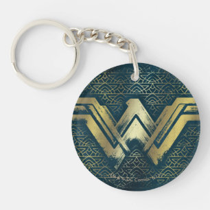 Porte-clés Symbole d'or brossé Wonder Woman