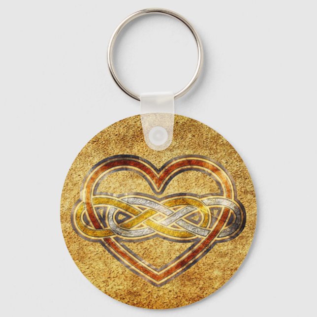 Porte-clés Symbole double infini Coeur BiColor (Recto)