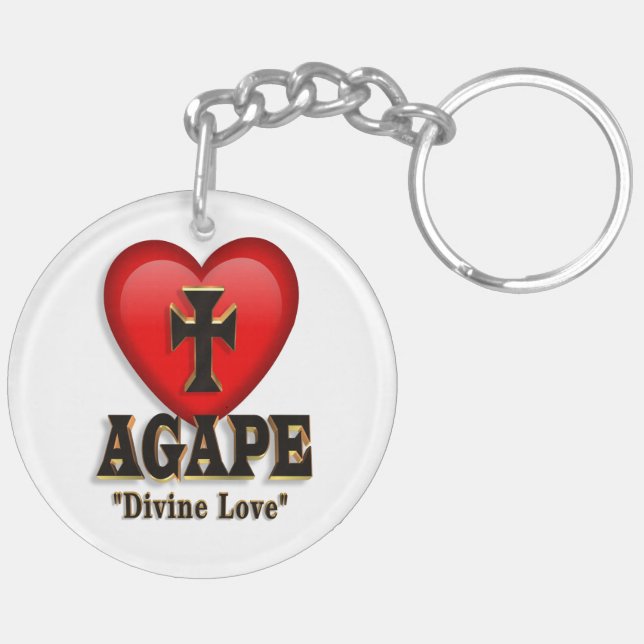 Porte-clés Symbole du coeur de l'agape porte - clé (Dos droit)