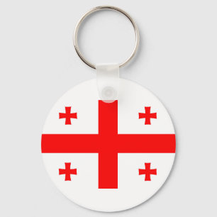 Porte-clés symbole du drapeau de la géorgie