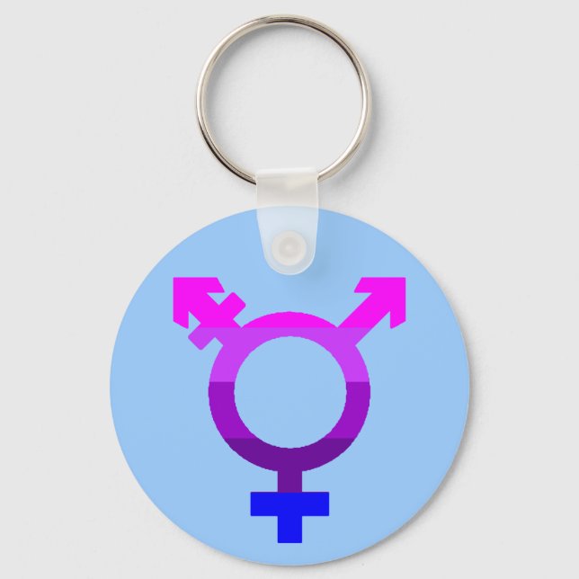 Porte-clés Symbole du drapeau trans 2 (Recto)