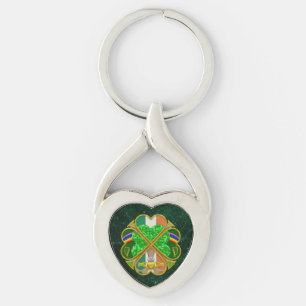 Porte-clés Symbole du patrimoine du trèfle celtique Inspiré d