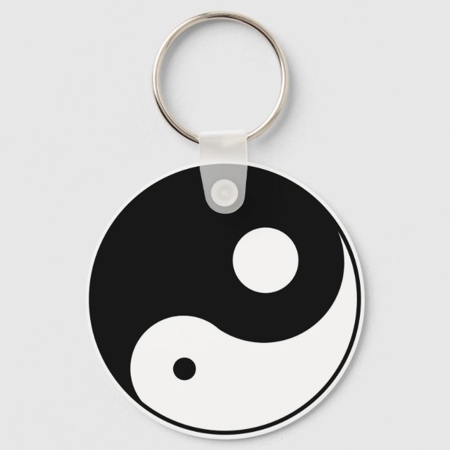 Porte-clés symbole du yin yang déséquilibré (Recto)